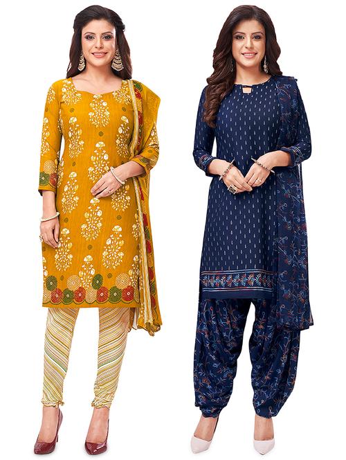set of 2 unstitched salwar suit set - 18343692 - Very Small Image - 1