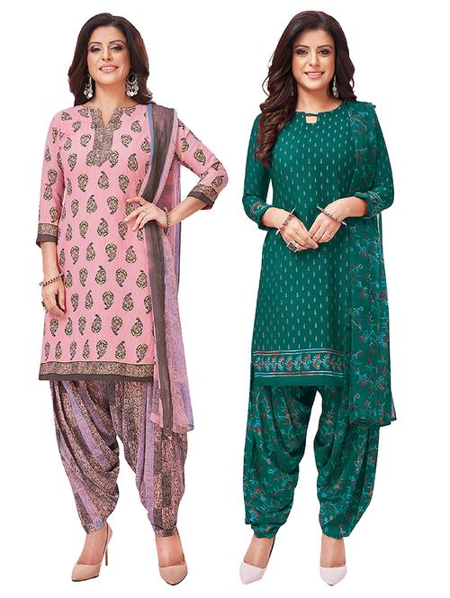 set of 2 unstitched suit set - 18344027 - Very Small Image - 1
