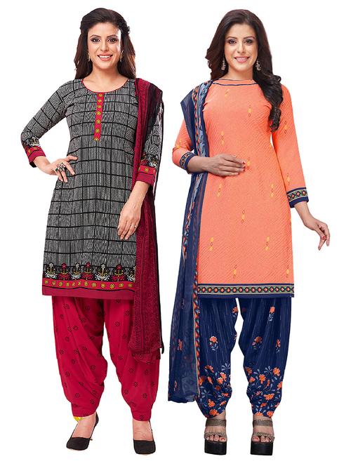set of 2 unstitched suit set - 18344057 - Very Small Image - 1