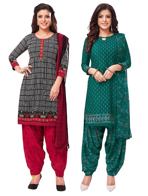 set of 2 unstitched suit set - 18344064 - Very Small Image - 1