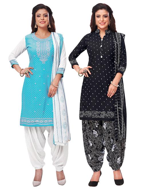 set of 2 unstitched suit set - 18344093 - Very Small Image - 1