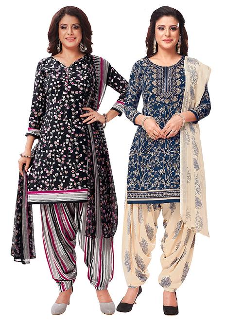 set of 2 unstitched suit set - 18344121 - Very Small Image - 1