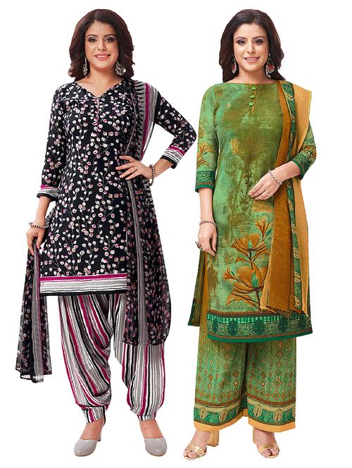 set of 2 unstitched suit set - 18344128 - Very Small Image - 1
