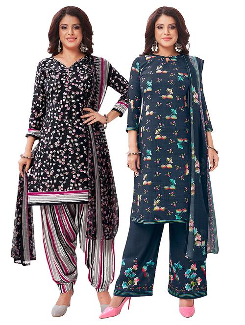 set of 2 unstitched suit set - 18344130 - Very Small Image - 1