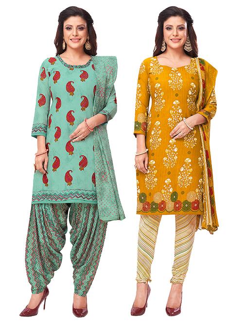 set of 2 unstitched suit set - 18344142 - Very Small Image - 1