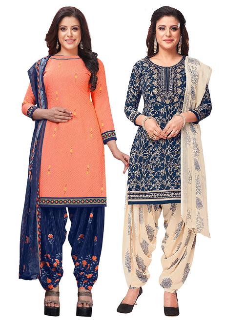 set of 2 unstitched suit set - 18344146 - Very Small Image - 1