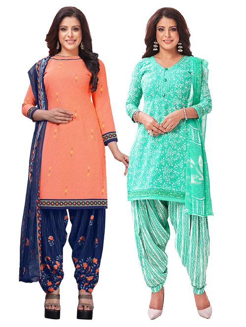 set of 2 unstitched suit set - 18344149 - Very Small Image - 1