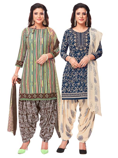 set of 2 unstitched suit set - 18344157 - Very Small Image - 1