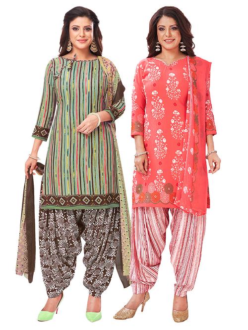 set of 2 unstitched suit set - 18344159 - Very Small Image - 1