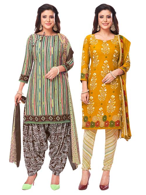 set of 2 unstitched suit set - 18344165 - Very Small Image - 1
