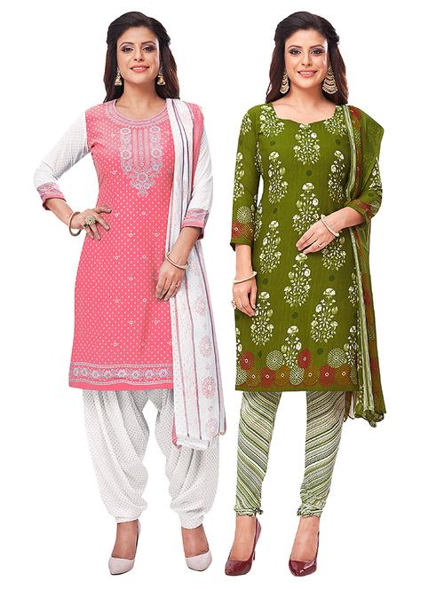 set of 2 unstitched suit set - 18344216 - Very Small Image - 1