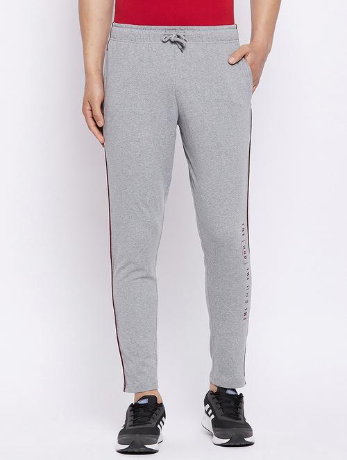 grey solid track pant - 18344565 - Very Small Image - 1