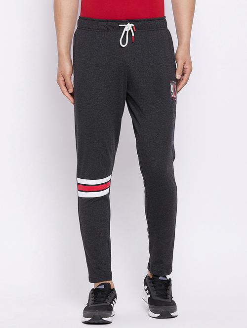 grey solid track pant - 18344572 - Very Small Image - 1
