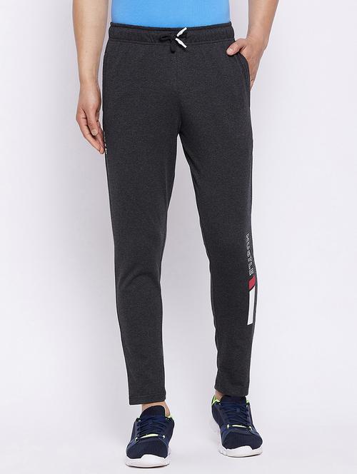 grey solid track pant - 18344574 - Very Small Image - 1