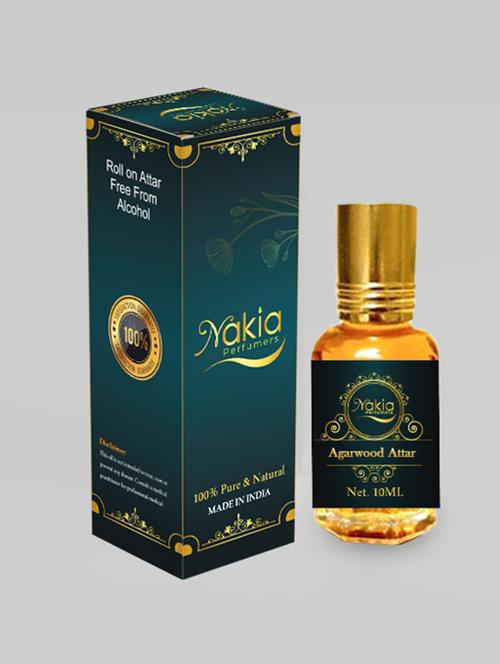 nakia agarwood attar 10ml alcohol-free perfume for men & women - 18344677 - Very Small Image - 1