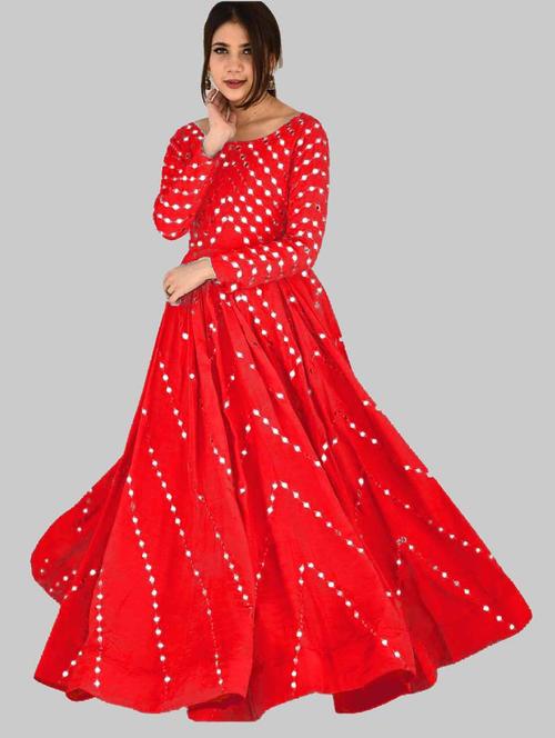 red silk semistitched suit - 18344887 - Very Small Image - 1
