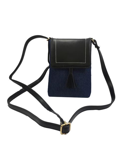 navy blue solid regular sling bag - 18345220 - Very Small Image - 1