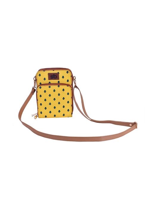 yellow printed regular sling bag - 18345254 - Very Small Image - 1