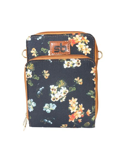 navy blue floral regular sling bag - 18345261 - Very Small Image - 1