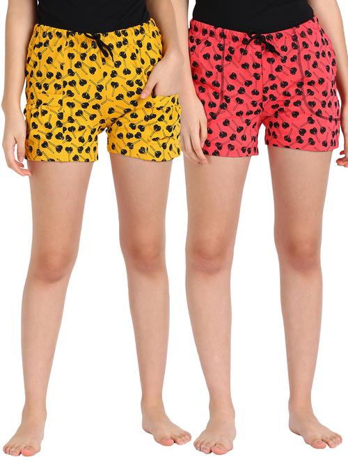 pack of 2 drawstring waist printed shorts - 18345502 - Very Small Image - 1