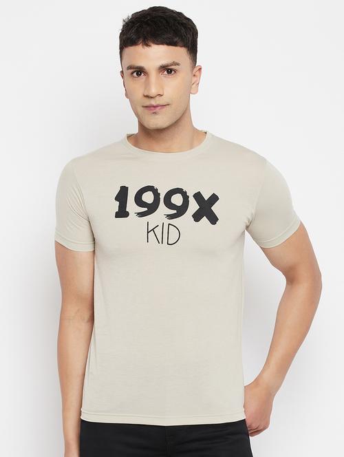 grey chest-printed t-shirt - 18345770 - Very Small Image - 1