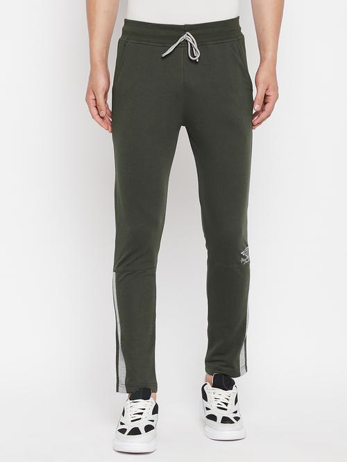 green solid full length track pant - 18345792 - Very Small Image - 1