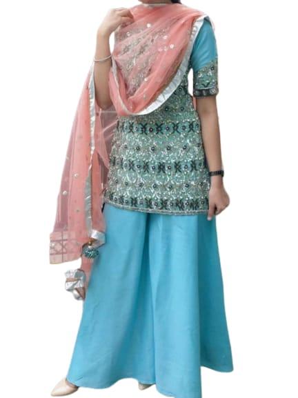 designer suit with dupatta - 18345832 - Very Small Image - 1