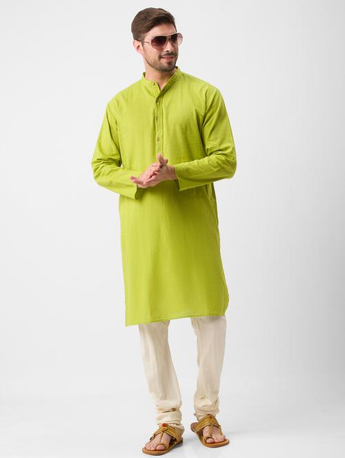 green solid medium kurta - 18346120 - Very Small Image - 1