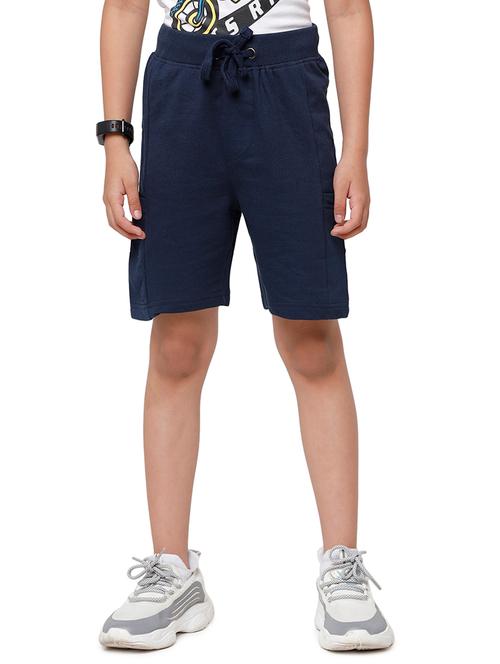 navy blue solid shorts - 18346546 - Very Small Image - 1