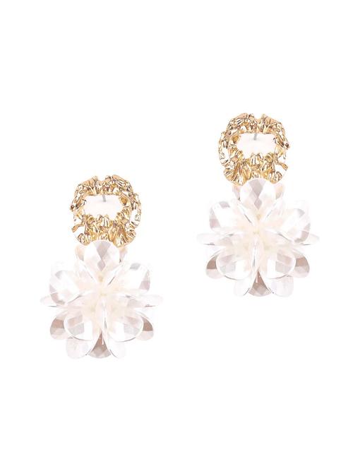 gold metal drop earring - 18346763 - Very Small Image - 1