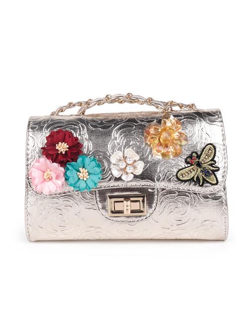 silver solid regular sling bag - 18346795 - Very Small Image - 1