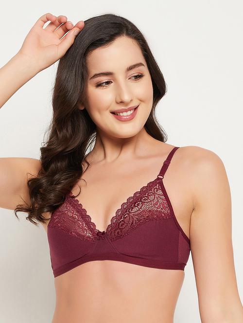 maroon self design regular bra - 18346939 - Very Small Image - 1