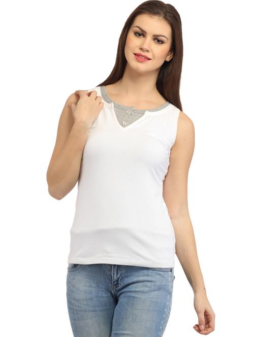 sleeveless solid regular top - 18347376 - Very Small Image - 1