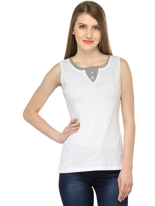 sleeveless solid regular top - 18347435 - Very Small Image - 1