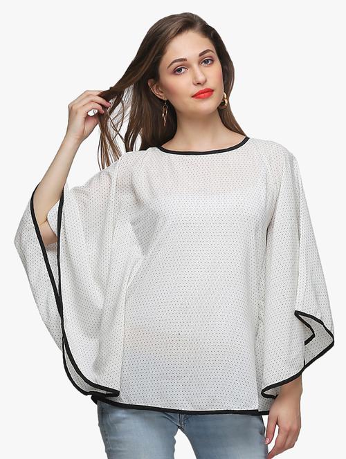 kimono sleeved printed regular top - 18347443 - Very Small Image - 1