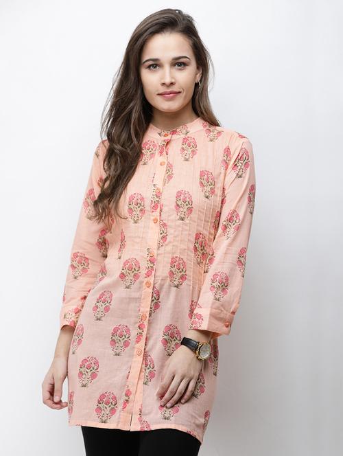 long-sleeved printed regular tunic - 18347822 - Very Small Image - 1