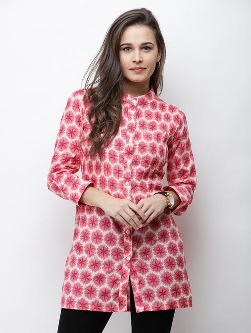 long-sleeved printed regular tunic - 18347841 - Very Small Image - 1