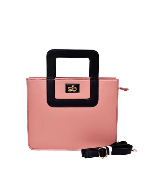 pink solid regular handbag - 18347877 - Very Small Image - 1
