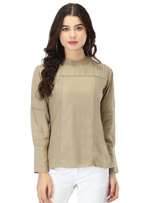 crew neck solid top - 18349326 - Very Small Image - 1