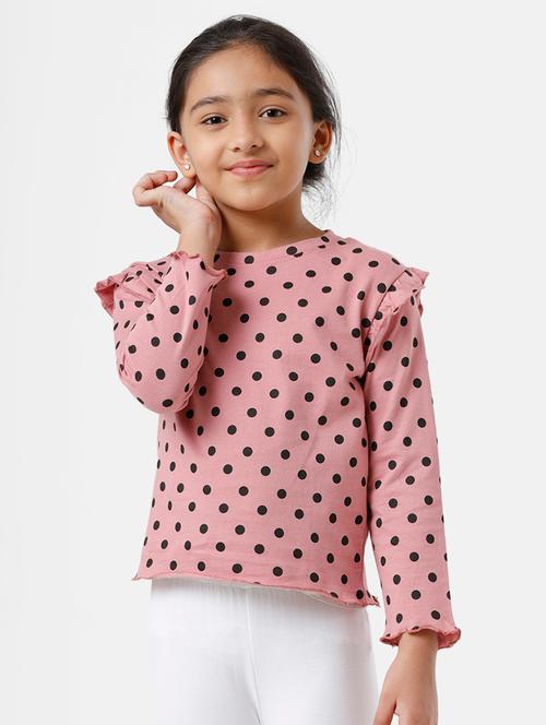 pink polka dot regular tee - 18351303 - Very Small Image - 1