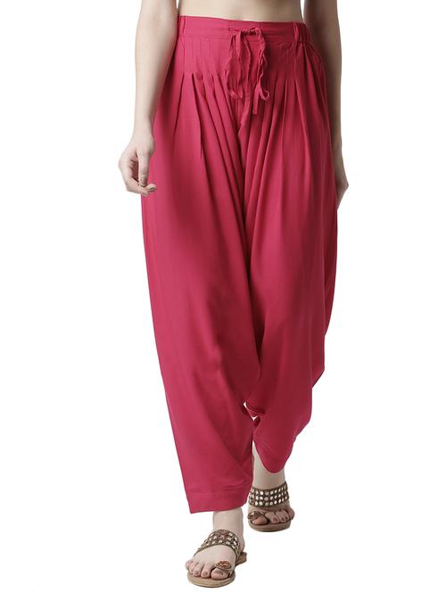 pink cotton patiyala salwars - 18351397 - Very Small Image - 1