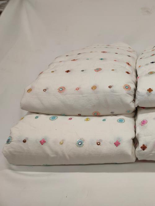 cotton based multi thrad embroidery fabric - 18351418 - Very Small Image - 1