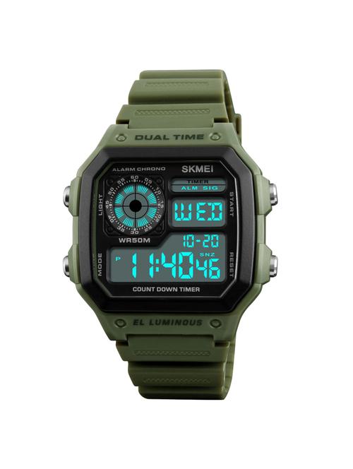 skmei 1299 men's sports watch dual time daily alarm snooze hourly chime timed reminder chronograph countdown calendar - 18351465 - Very Small Image - 1