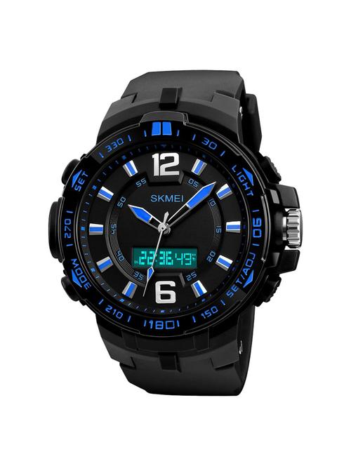 skmei 1273 50m waterproof dual display watch – black - 18351502 - Very Small Image - 1