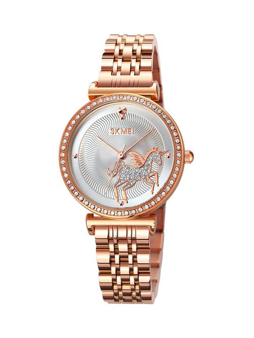 skmei 1686 fashion unicorn watch inlaid w/ rhinestone for women - 18351509 - Very Small Image - 1