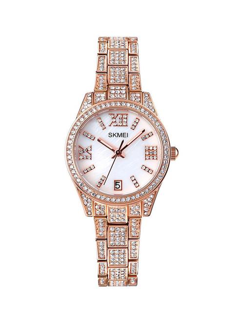 skmei 1741 rhinestone mosaic wrist watch for women - 18351521 - Very Small Image - 1