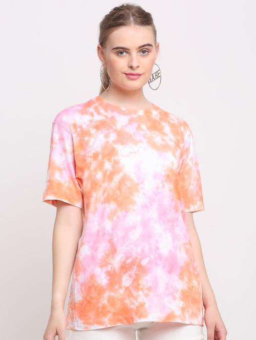 round neck tie & dye tee - 18351761 - Very Small Image - 1