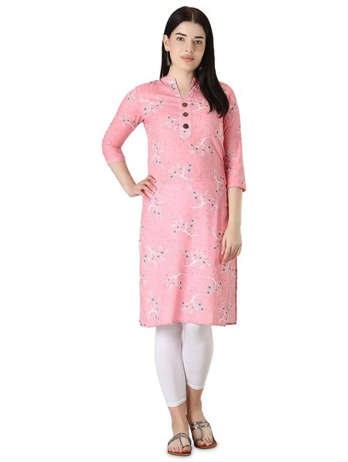floral straight kurta - 18351785 - Very Small Image - 1