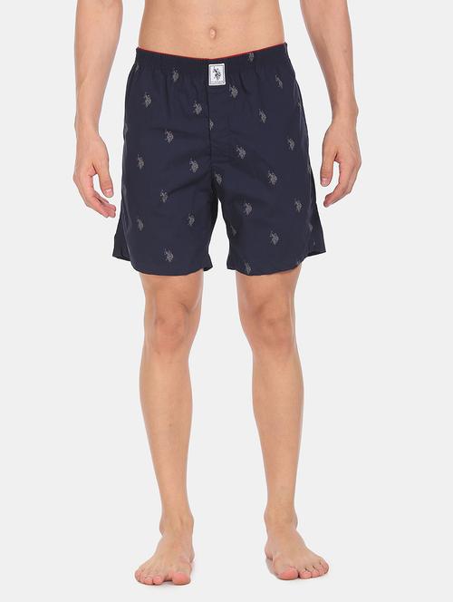 navy printed boxers brief - 18351936 - Very Small Image - 1