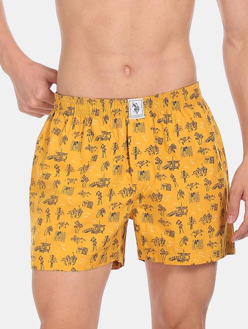 yellow printed boxers brief - 18351945 - Very Small Image - 1